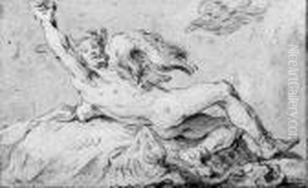 Two Studies Of Prometheus Oil Painting by Abraham Bloemaert