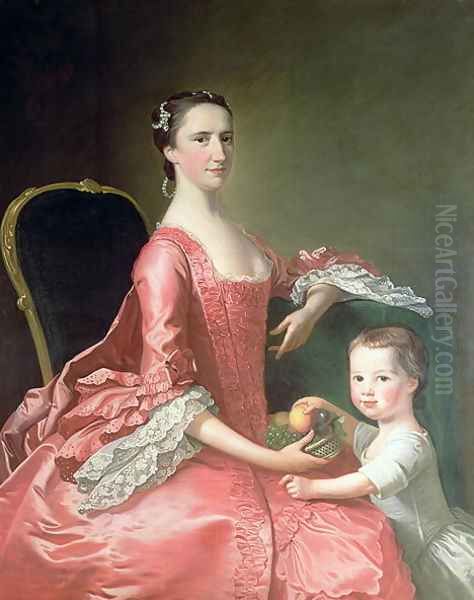 Wife of Canon Bowles Oil Painting by Thomas Hudson