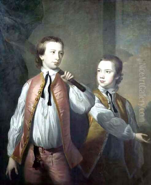 The Courtenay Brothers Oil Painting by Thomas Hudson