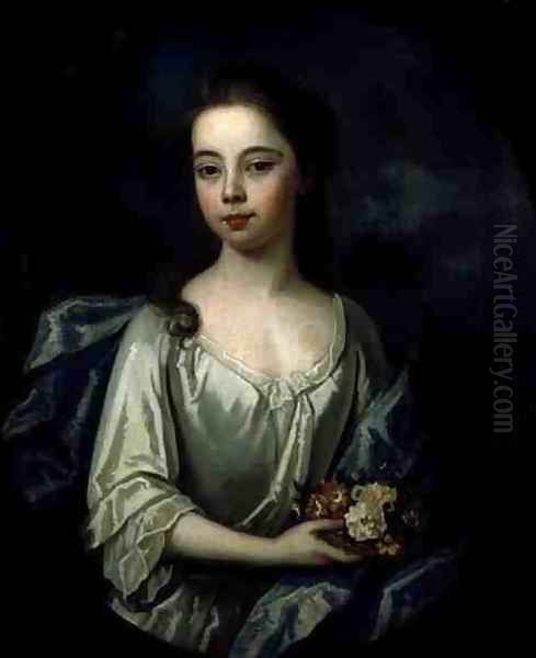 Mary Joanna Rivett Cutts 1707-64 Wife of Colonel Charles Russell Oil Painting by Thomas Hudson