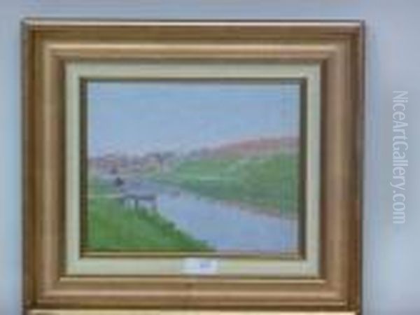 Le Canal Oil Painting by Bernardus Johannes Blommers