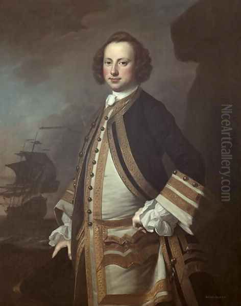 Sir George Pocock 1706-92 Oil Painting by Thomas Hudson