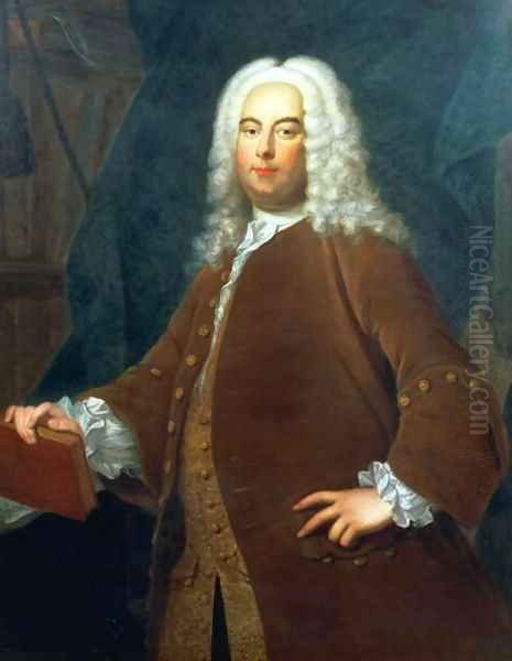 Portrait of George Frederick Handel Oil Painting by Thomas Hudson