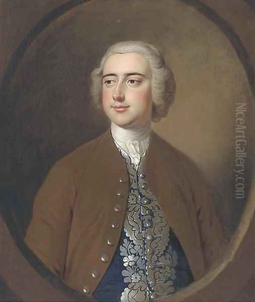 Portrait of Giles Eyre of Box Oil Painting by Thomas Hudson