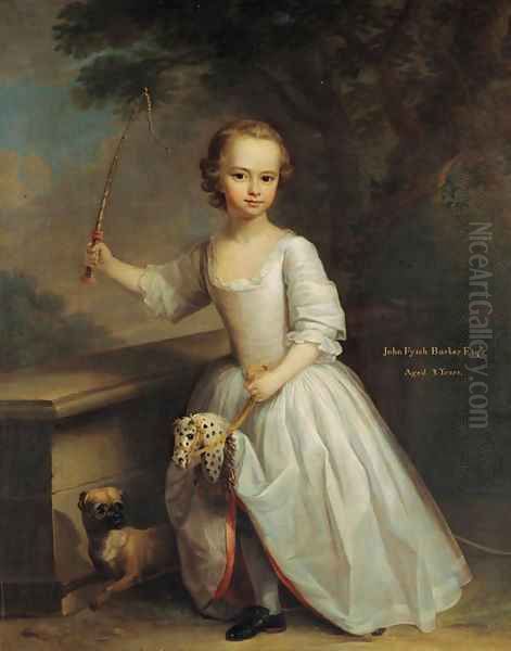 Portrait of John Fytch Barker, later 7th Bt., aged three Oil Painting by Thomas Hudson