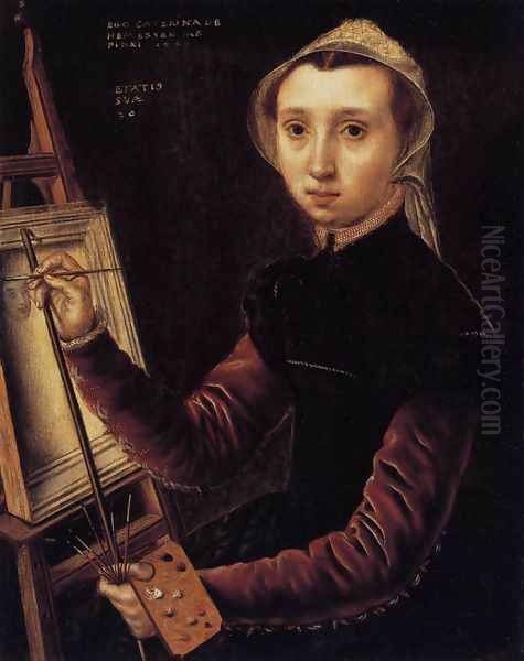 Self-Portrait 1548 Oil Painting by Caterina van Hemessen