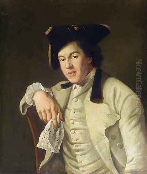 Portrait of Charles Lee Lewis 1740-1803 Oil Painting by Nathaniel Hone