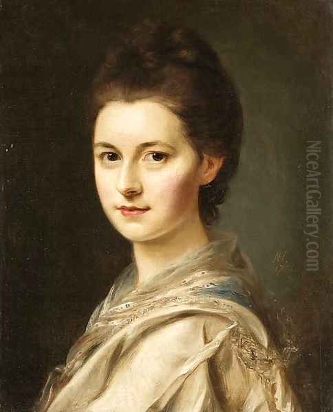 Portrait of a woman Oil Painting by Nathaniel Hone