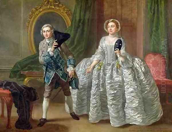 David Garrick and Mrs Pritchard in The Suspicious Husband Oil Painting by Francis Hayman