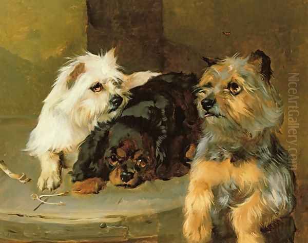 Give a Poor Dog a Bone Oil Painting by George W. Horlor