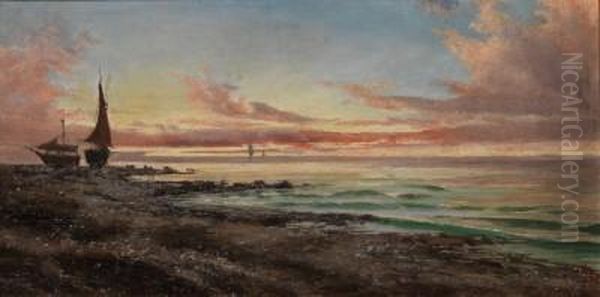 Alba Sul Mare Oil Painting by Giacinto Bo