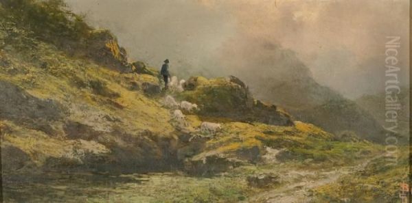 Paesaggio Di Montagna Oil Painting by Giacinto Bo