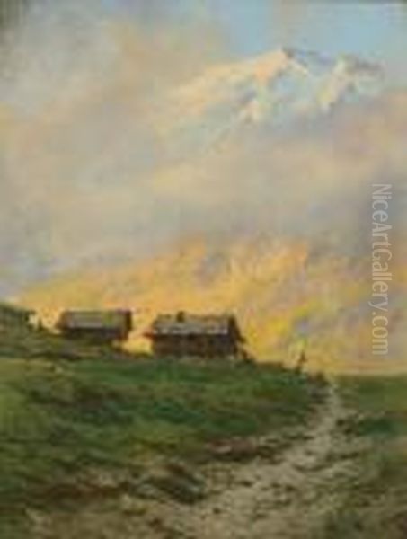 Paesaggio Montano Oil Painting by Giacinto Bo