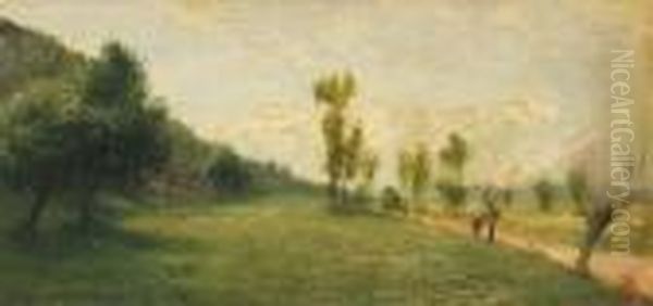 Paesaggio Piemontese Oil Painting by Giacinto Bo