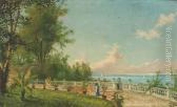 Villa Collard - Riviera Di Nizza Oil Painting by Giacinto Bo