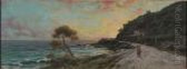 Lungomare Oil Painting by Giacinto Bo