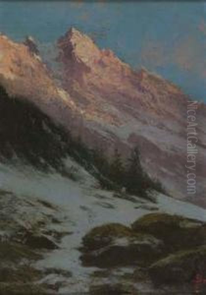 Ultima Neve Oil Painting by Giacinto Bo