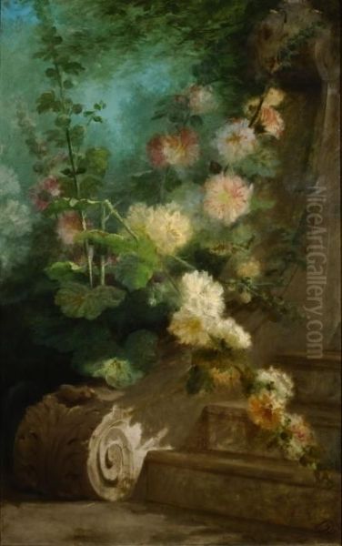 Fiori All'angolo Della Scala Oil Painting by Giacinto Bo