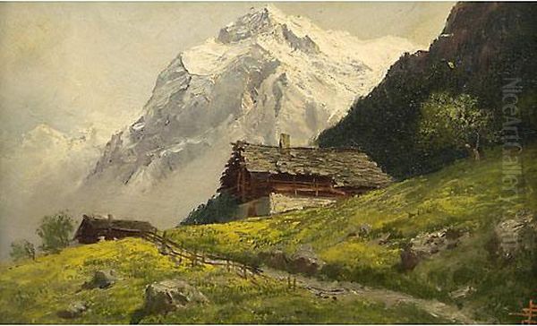 Veduta Alpina Oil Painting by Giacinto Bo