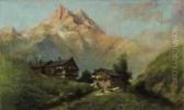 Borgo Montano Oil Painting by Giacinto Bo