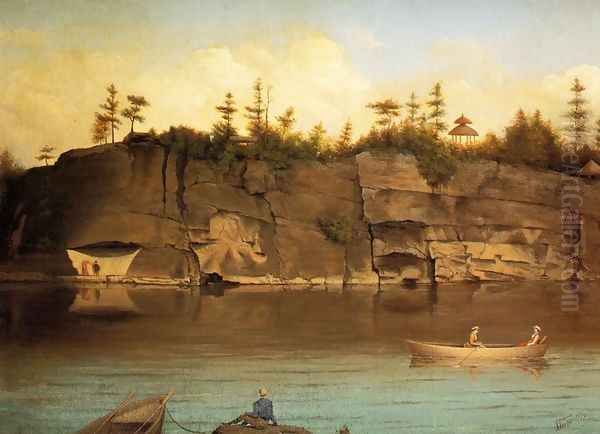 Outing at Lake Mohonk Oil Painting by James Hope