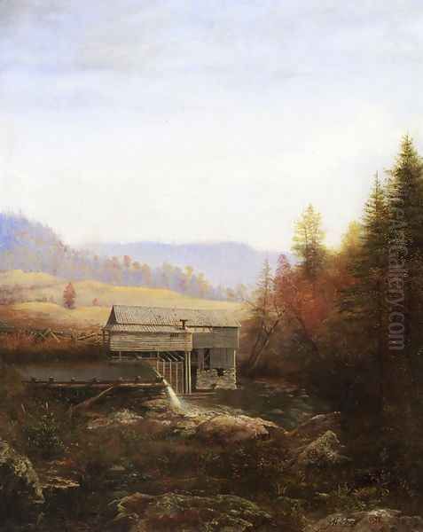 The Old Saw Mill Oil Painting by James Hope