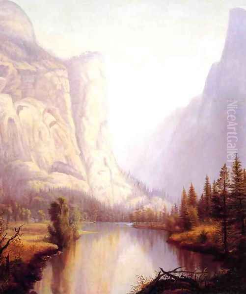 View of Yosemite Oil Painting by James Hope