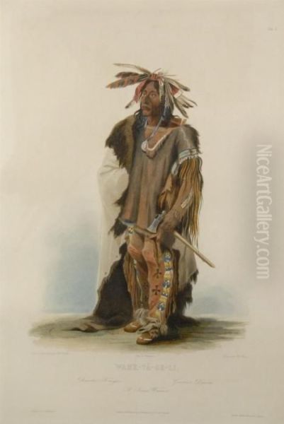 Wahk-ta-ge-li, A Sioux Warrior Oil Painting by Karl Bodmer