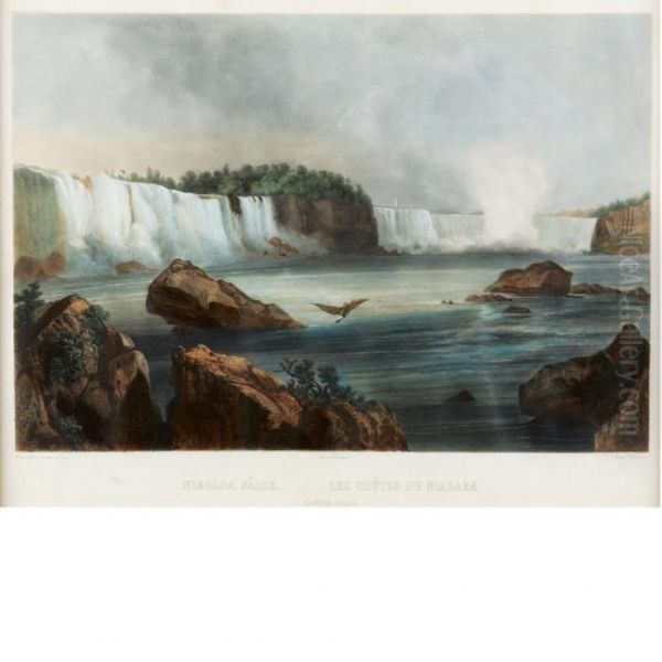 Niagara Falls Oil Painting by Karl Bodmer