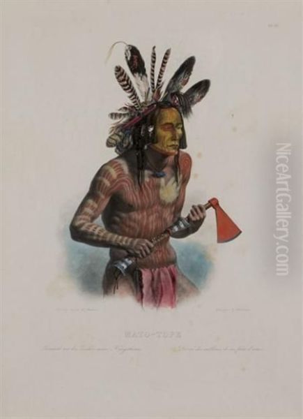 Mato-tope Oil Painting by Karl Bodmer