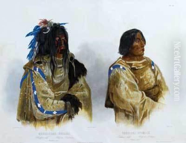 Mehkskeme-sukahs, Tatsicki-stomick Oil Painting by Karl Bodmer