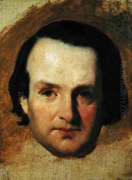 Study for a portrait of Victor Hugo 1802-85 Oil Painting by Francois - Joseph Heim