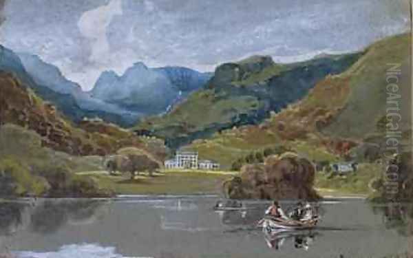 Brathay Hall Oil Painting by John Harden