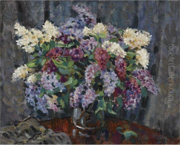 Lilacs Oil Painting by Nikolai Petrovich Bogdanov-Belsky