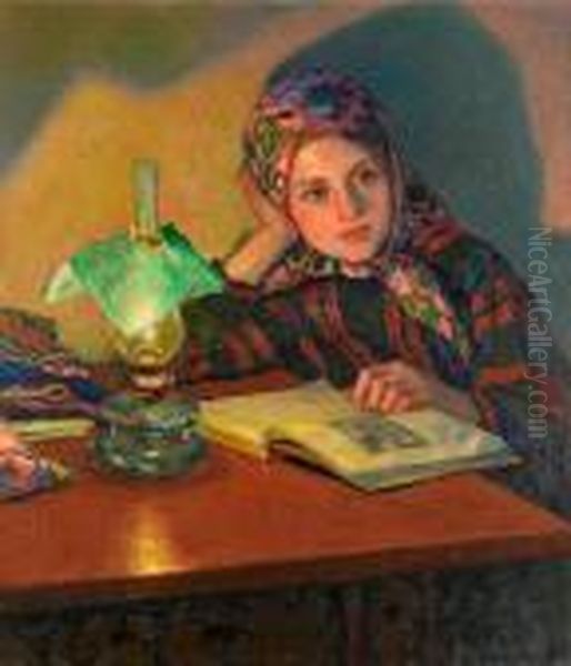 Inspiration Oil Painting by Nikolai Petrovich Bogdanov-Belsky