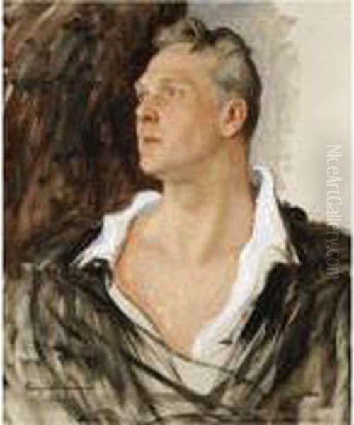 Portrait Of Fedor Chaliapin Oil Painting by Nikolai Petrovich Bogdanov-Belsky