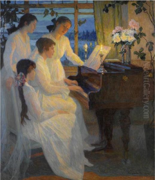 Symphony Oil Painting by Nikolai Petrovich Bogdanov-Belsky