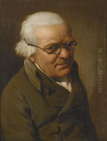 Portrait Of A White-haired Man Oil Painting by Louis Leopold Boilly