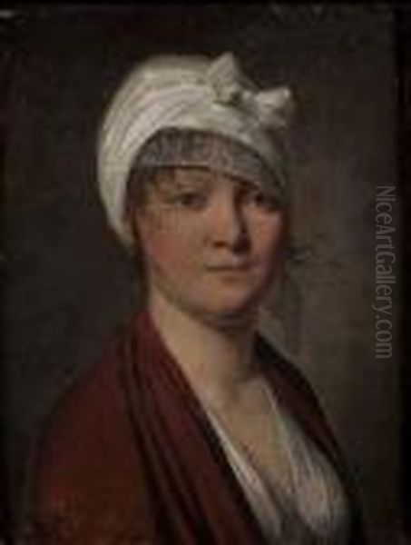 Portrait De Femme Au Turban Oil Painting by Louis Leopold Boilly