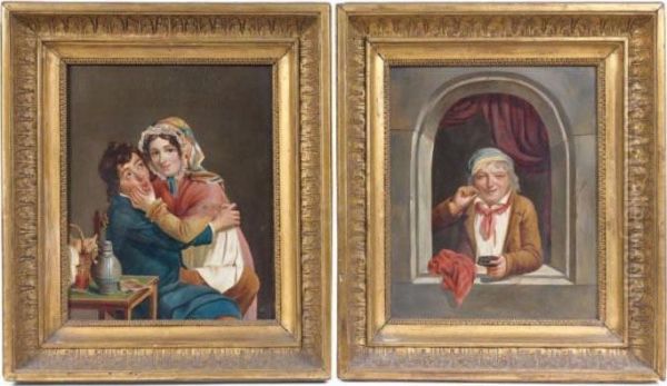  Le Priseur De Tabac > - < Couple  Oil Painting by Louis Leopold Boilly