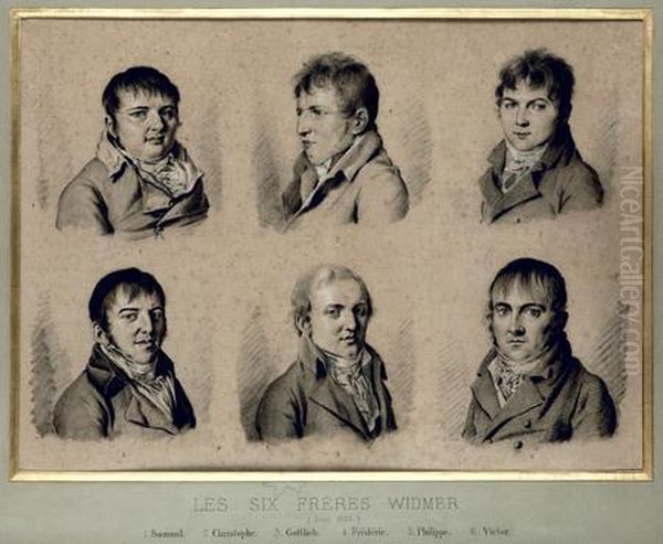 : Samuel, Christophe, Gottlieb, Frederic,philippe, Victor Oil Painting by Louis Leopold Boilly