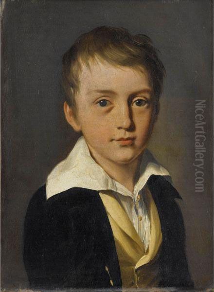 Portrait De Jeune Garcon Oil Painting by Louis Leopold Boilly