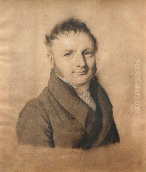 Portrait De Jeune Homme. Oil Painting by Louis Leopold Boilly