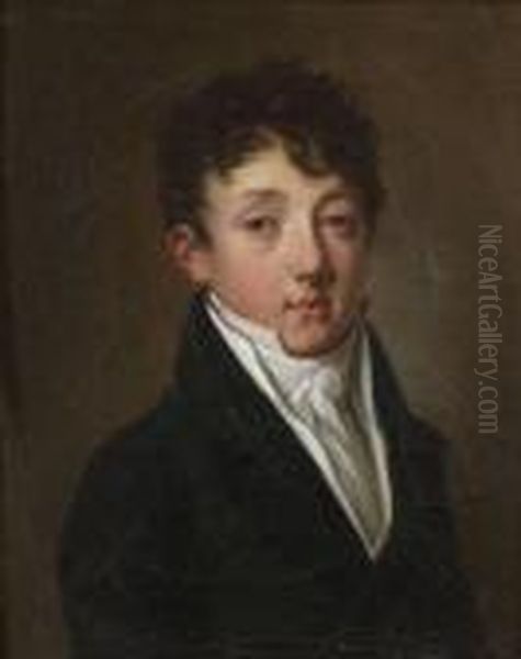 Portrait De Jeune Homme Oil Painting by Louis Leopold Boilly