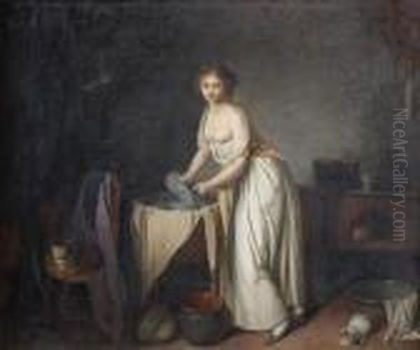 La Blanchisseuse Oil Painting by Louis Leopold Boilly