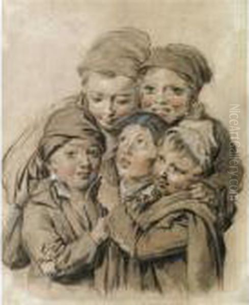 Les Petits Ramoneurs Oil Painting by Louis Leopold Boilly