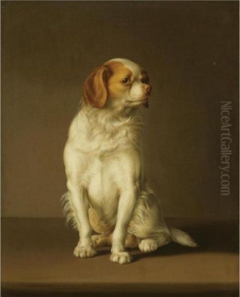 Portrait Of A King Charles Spaniel Oil Painting by Louis Leopold Boilly