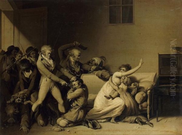 Les Voleurs Arretes. Oil Painting by Louis Leopold Boilly