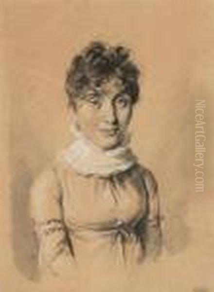 Portrait De Femme Oil Painting by Louis Leopold Boilly