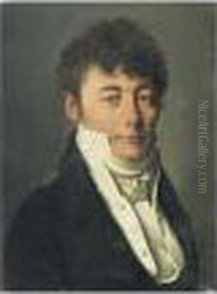 Portrait Du Marquis De Rilly Oil Painting by Louis Leopold Boilly